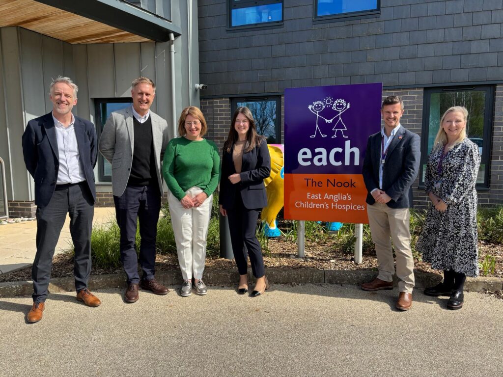 Group photo of Ed alongside the team at East Anglia Children’s Hospice.