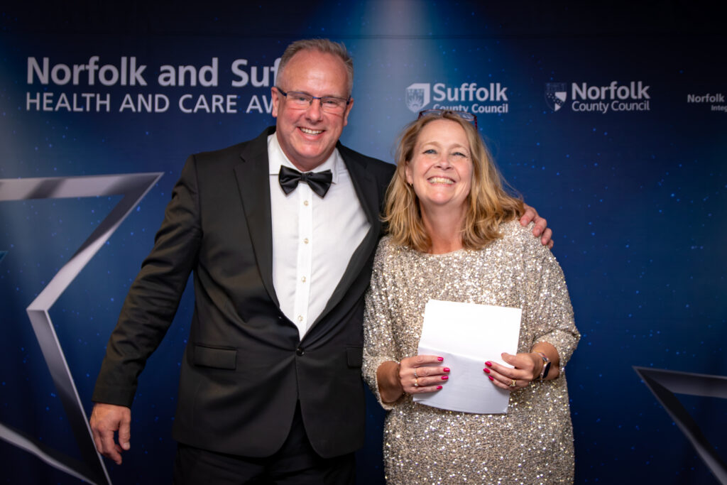 Simon Morgan, Associate Director of Communications and Engagement, NHS Norfolk and Suffolk ICB with Susannah Howard, Programme Director for Expo2026