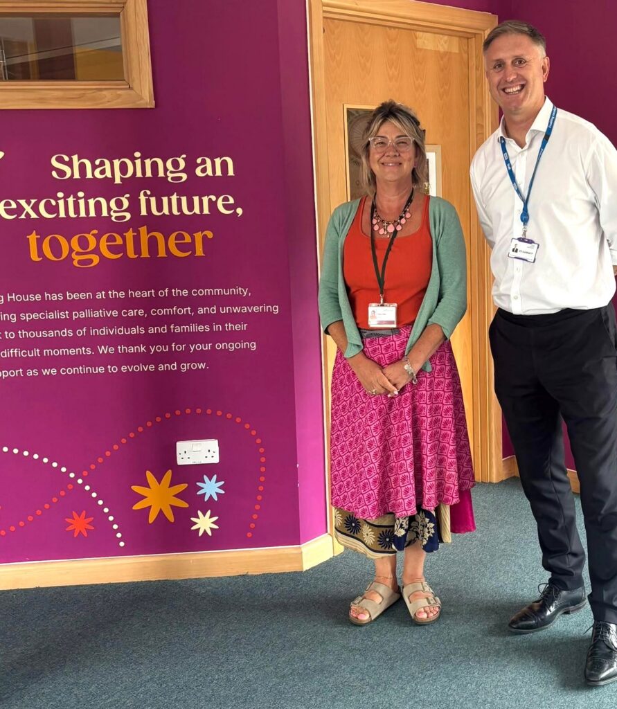 Ed with Niki Ellis CEO of Tapping House hospice